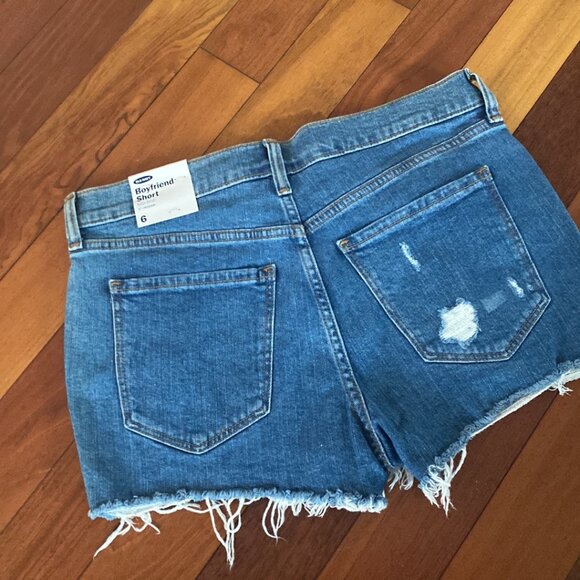 Old Navy Denim Shorts boyfriend size 6 frayed - Picture 2 of 7